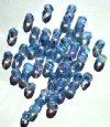 50 6mm Faceted Light Sapphire AB Firepolish Beads